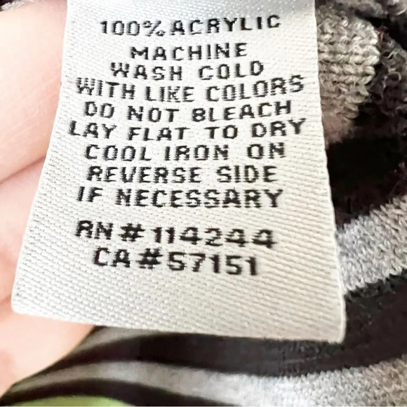 Eliza J Green Gray Black Striped Sweater Dress Size Medium St Patrick’s Day Warm - Picture 4 of 7